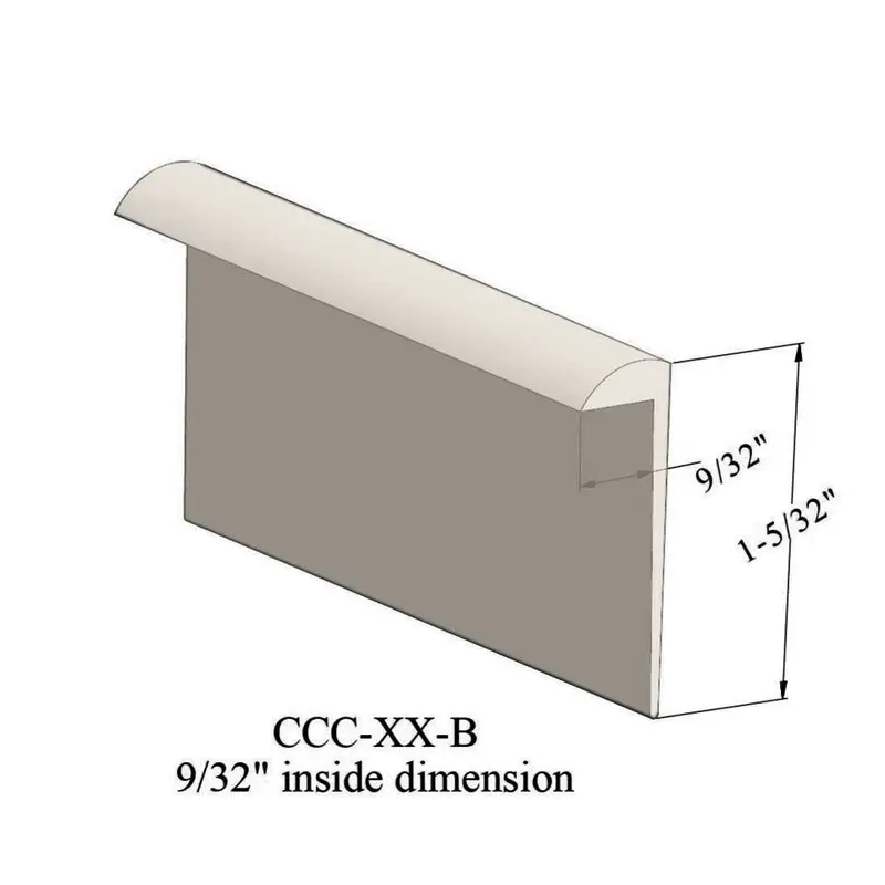 Cove Caps - CCC 01 B for 9/32" Thick Carpet #01 Snow White 12'