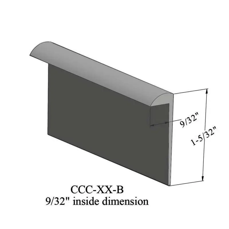 Cove Caps - CCC 20 B for 9/32" Thick Carpet #20 Charcoal 12'