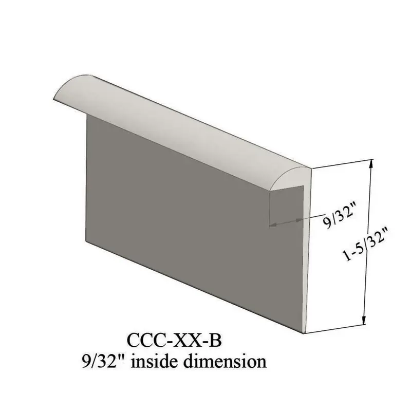 Cove Caps - CCC 24 B for 9/32" Thick Carpet #24 Grey Haze 12'