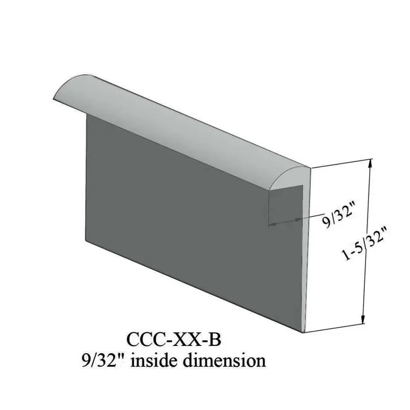 Cove Caps - CCC 38 B for 9/32" Thick Carpet #38 Pewter 12'