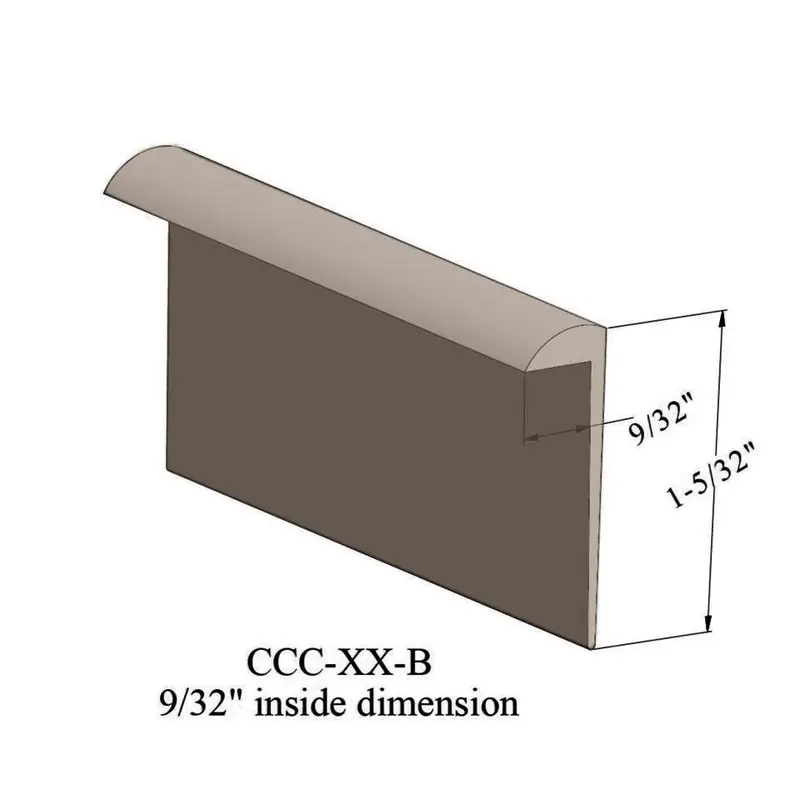 Cove Caps - CCC 45 B for 9/32" Thick Carpet #45 Sandalwood 12'