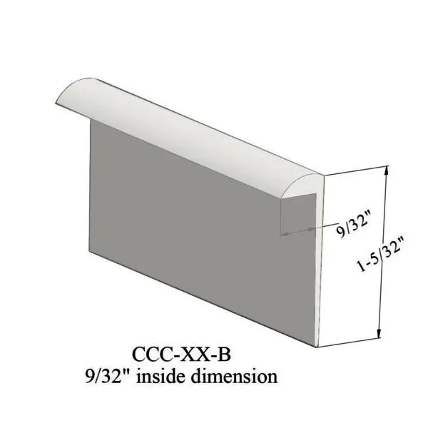 Cove Caps - CCC 08 B for 9/32" Thick Carpet #08 Icicle 12'