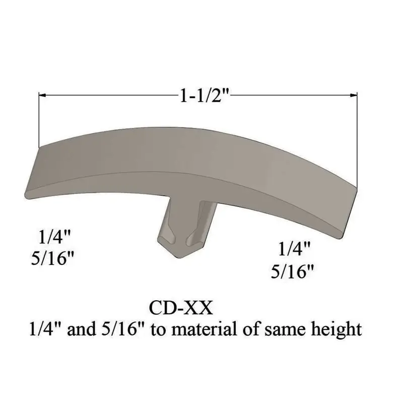 Tarkett - T-Mouldings - CD 01 for 1/4" and 5/16" Carpet to Carpet of Same Thickness #01 Snow White 12'
