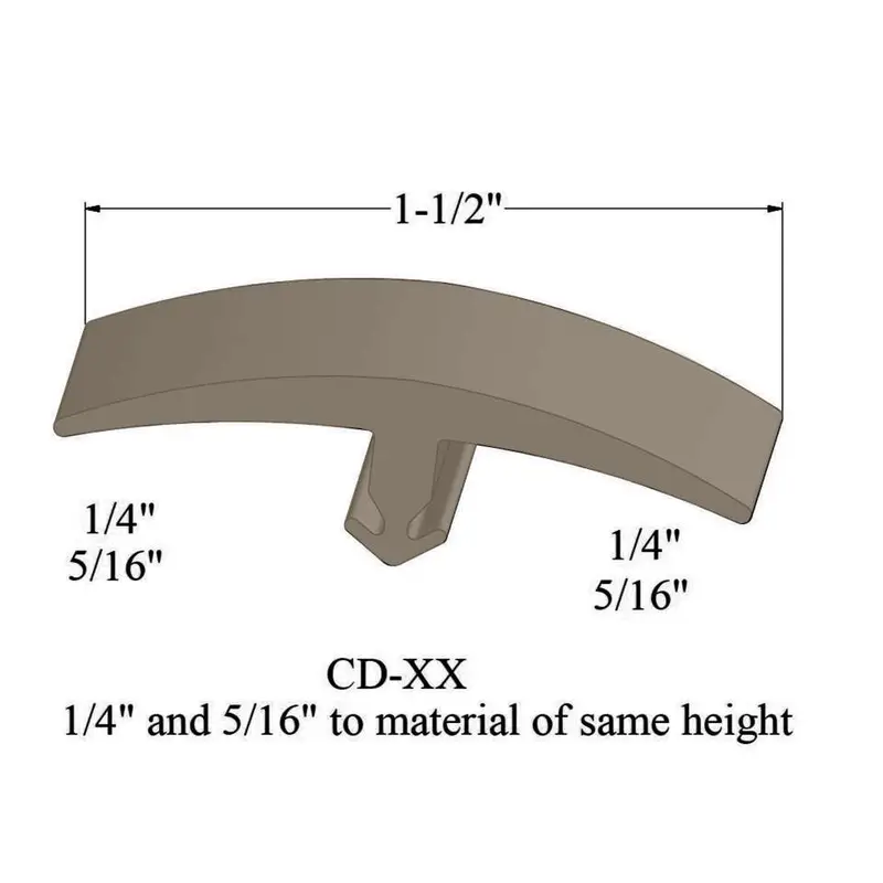 Tarkett - T-Mouldings - CD 129 for 1/4" and 5/16" Carpet to Carpet of Same Thickness #129 Silk 12'