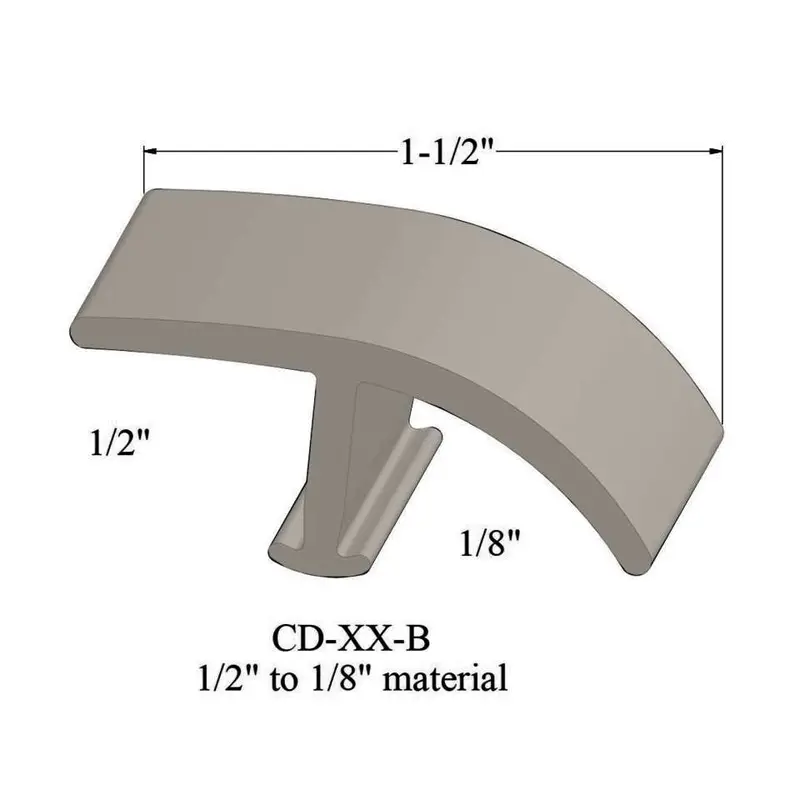 Tarkett - T-Mouldings - CD 01 B for 1/2" Carpet to 1/8" Resilient #01 Snow White 12'