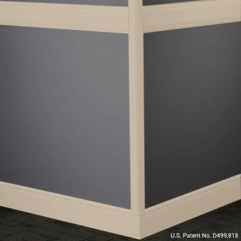 Tarkett - Millwork Wall Finishing System - CHR 09 C Rampart Chair Rail 4" #09 Clay - Wall Base 8' (Pack of 5)