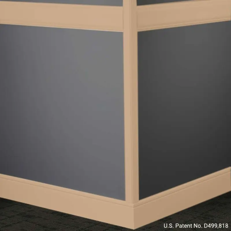 Tarkett - Millwork Wall Finishing System - CHR 130 C Rampart Chair Rail 4" #130 Sisal - Wall Base 8' (Pack of 5)