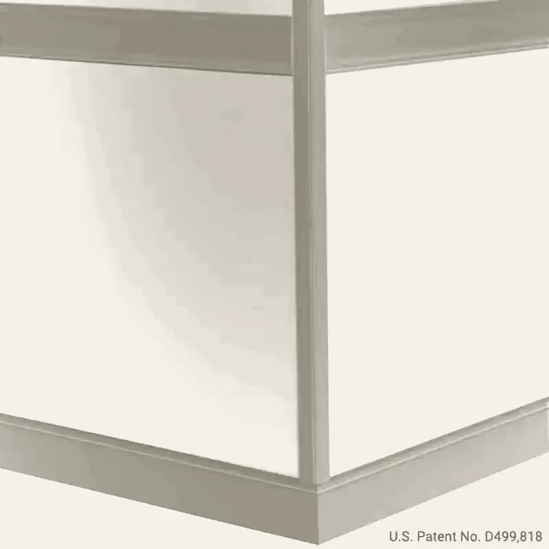 Tarkett - Millwork Wall Finishing System - CHR 179 C Rampart Chair Rail 4" #179 Steel - Wall Base 8' (Pack of 5)