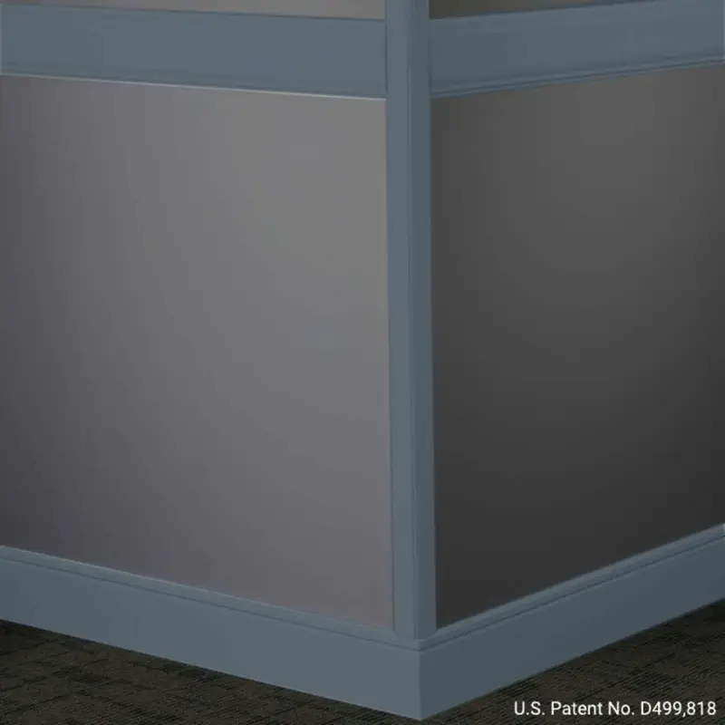 Tarkett - Millwork Wall Finishing System - CHR 18 C Rampart Chair Rail 4" #18 Navy Blue - Wall Base 8' (Pack of 5)
