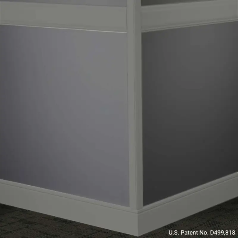 Tarkett - Millwork Wall Finishing System - CHR 20 C Rampart Chair Rail 4" #20 Charcoal - Wall Base 8' (Pack of 5)