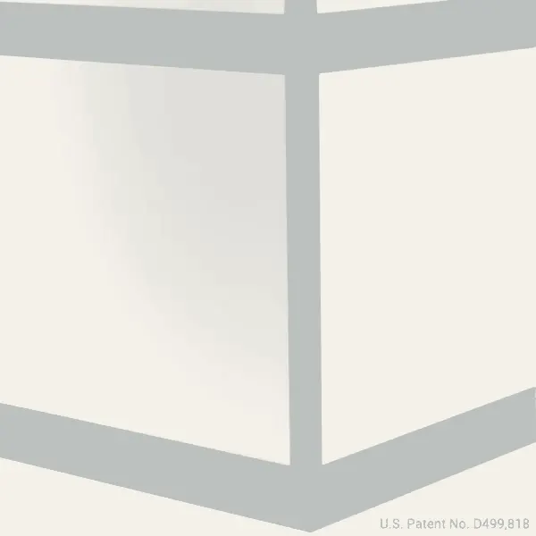 Tarkett - Millwork Wall Finishing System - CHR 21 C Rampart Chair Rail 4" #21 Platinum - Wall Base 8' (Pack of 5)
