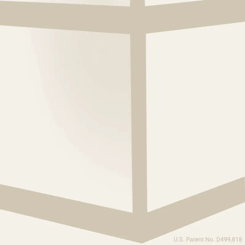 Tarkett - Millwork Wall Finishing System - CHR 22 C Rampart Chair Rail 4" #22 Pearl - Wall Base 8' (Pack of 5)