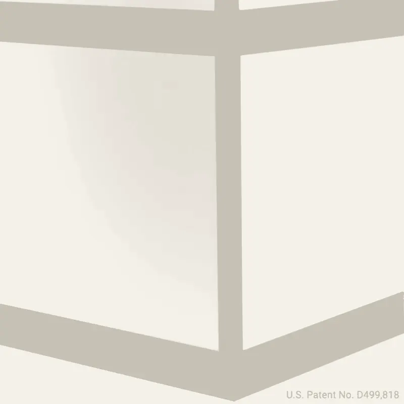 Tarkett - Millwork Wall Finishing System - CHR 24 C Rampart Chair Rail 4" #24 Grey Haze - Wall Base 8' (Pack of 5)