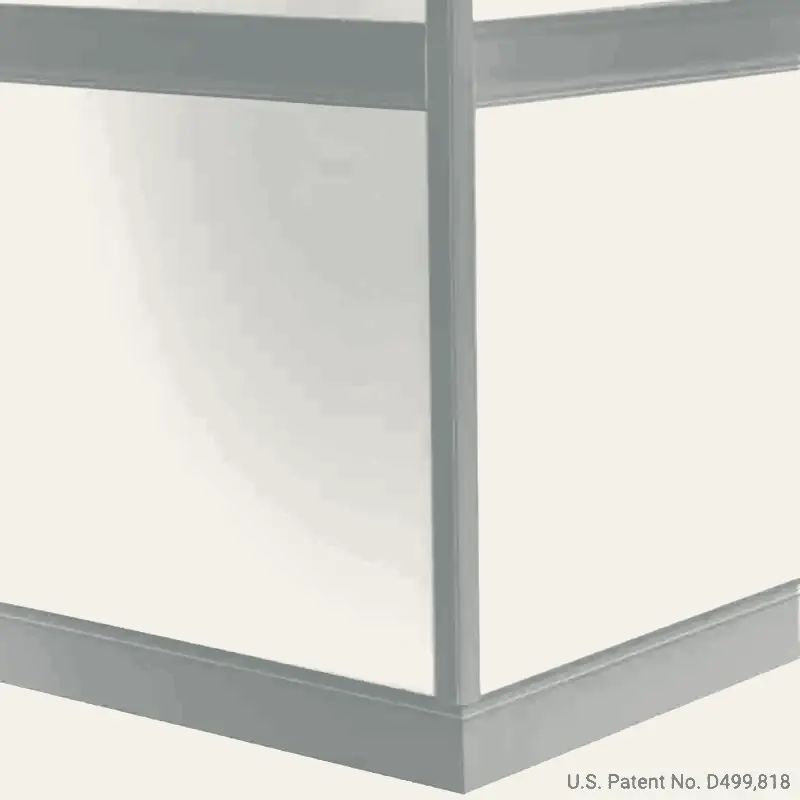 Tarkett - Millwork Wall Finishing System - CHR 28 C Rampart Chair Rail 4" #28 Medium Grey - Wall Base 8' (Pack of 5)