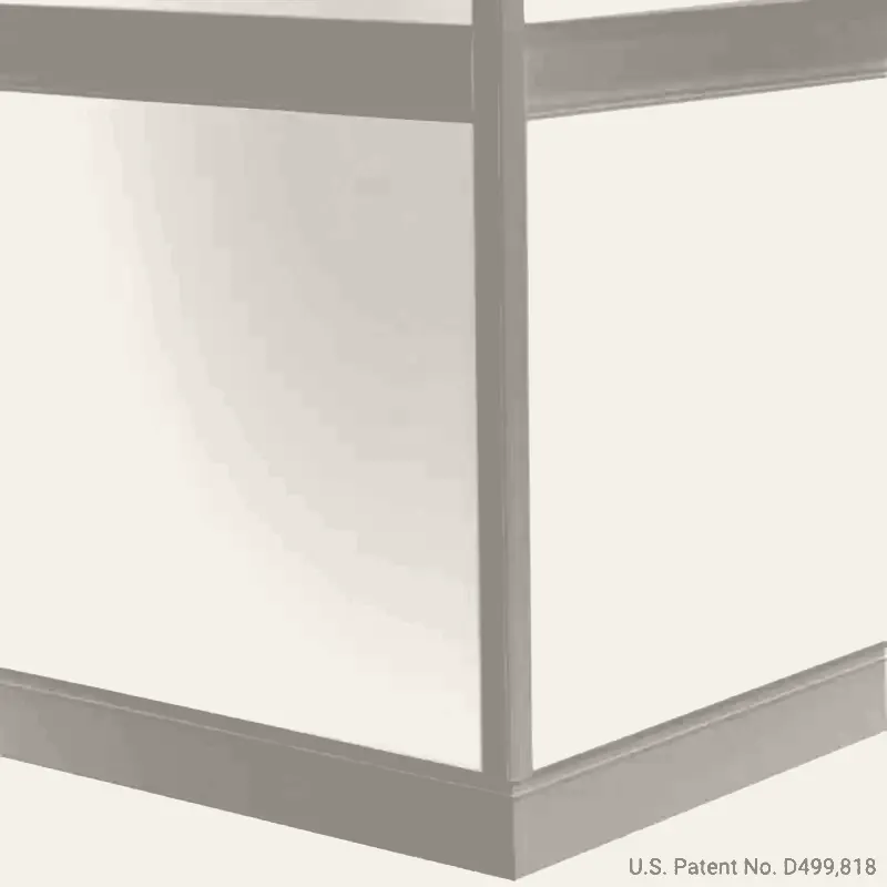 Tarkett - Millwork Wall Finishing System - CHR 32 C Rampart Chair Rail 4" #32 Pebble - Wall Base 8' (Pack of 5)
