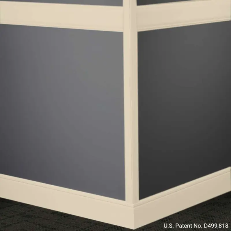 Tarkett - Millwork Wall Finishing System - CHR 34 C Rampart Chair Rail 4" #34 Almond - Wall Base 8' (Pack of 5)
