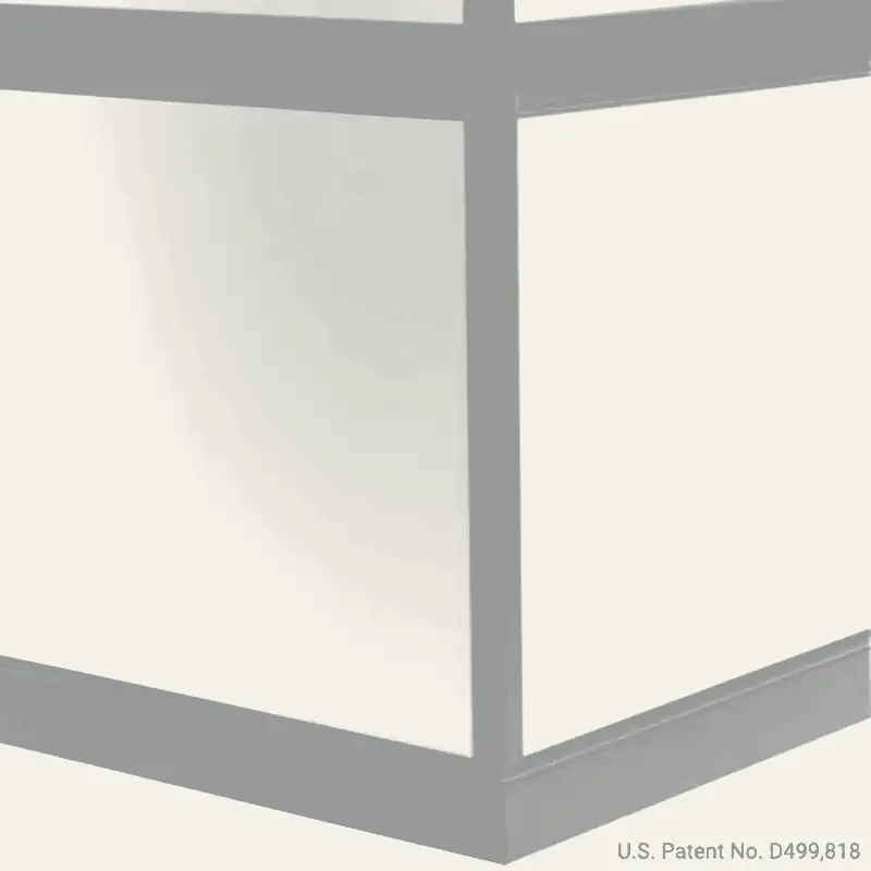 Tarkett - Millwork Wall Finishing System - CHR 38 C Rampart Chair Rail 4" #38 Pewter - Wall Base 8' (Pack of 5)