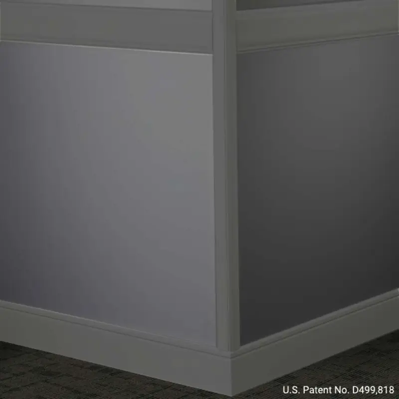 Tarkett - Millwork Wall Finishing System - CHR 40 C Rampart Chair Rail 4" #40 Black - Wall Base 8' (Pack of 5)