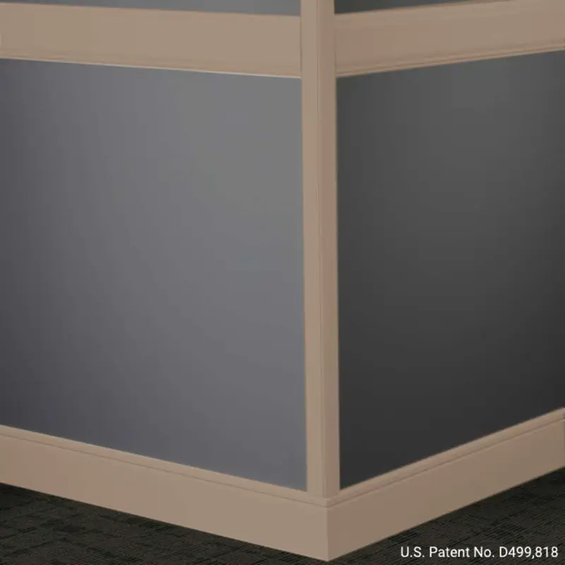 Tarkett - Millwork Wall Finishing System - CHR 45 C Rampart Chair Rail 4" #45 Sandalwood - Wall Base 8' (Pack of 5)