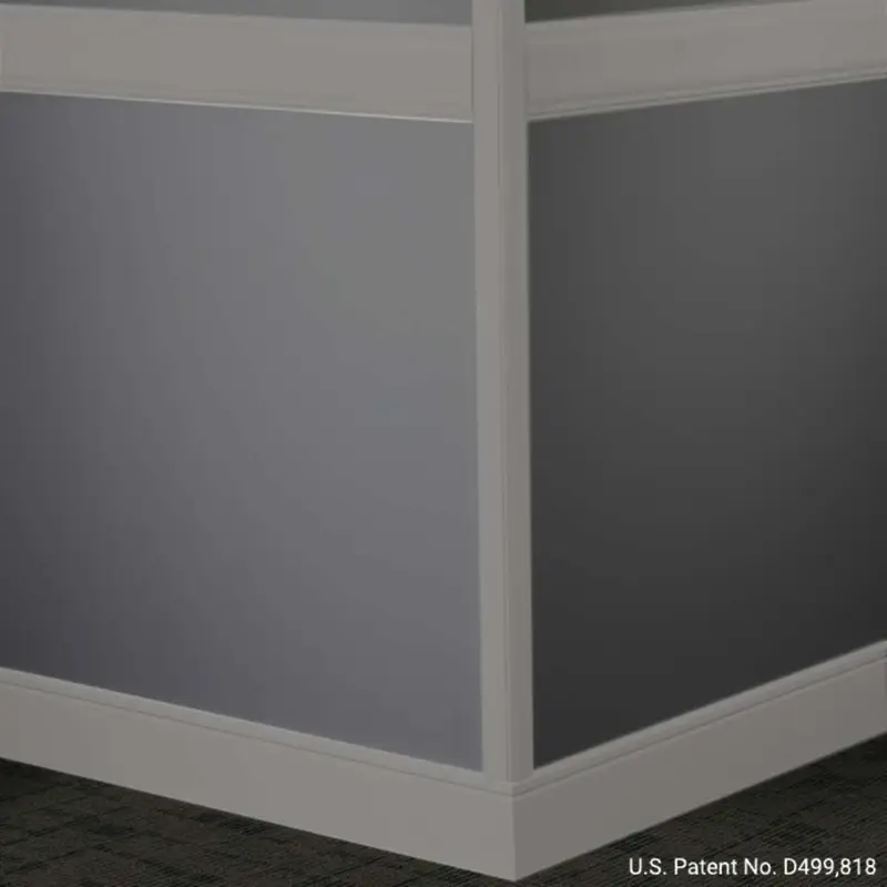 Tarkett - Millwork Wall Finishing System - CHR 48 C Rampart Chair Rail 4" #48 Grey - Wall Base 8' (Pack of 5)