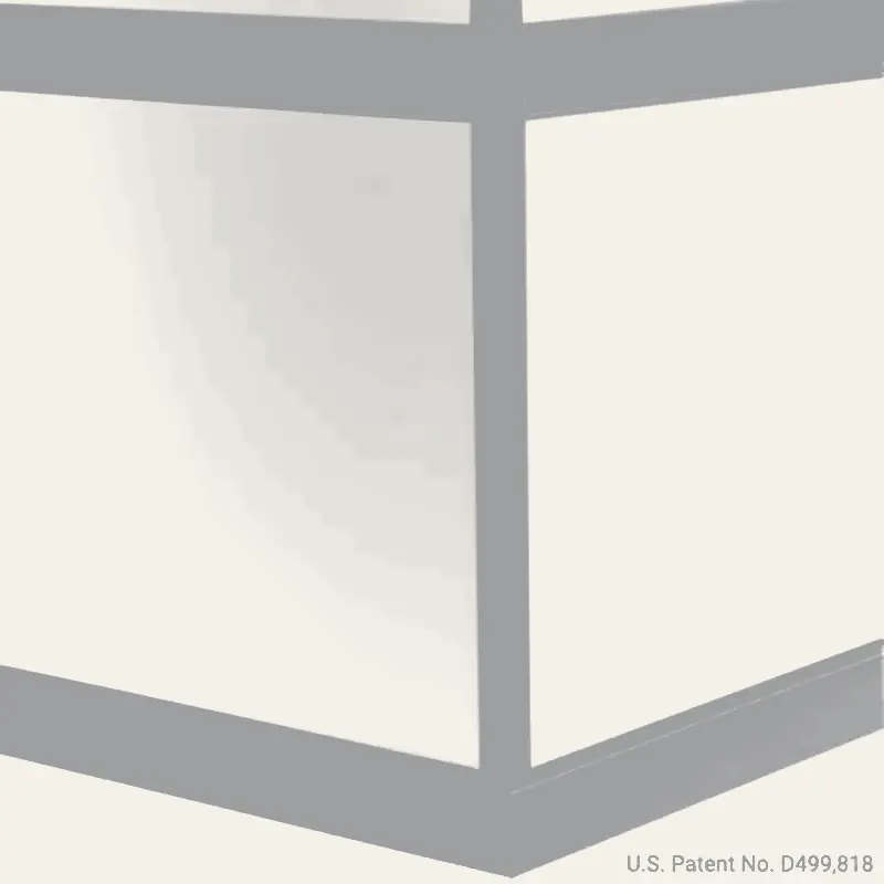 Tarkett - Millwork Wall Finishing System - CHR 69 C Rampart Chair Rail 4" #69 Sterling Silver - Wall Base 8' (Pack of 5)