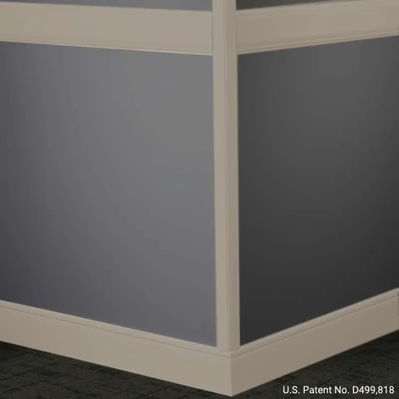 Tarkett - Millwork Wall Finishing System - CHR 80 C Rampart Chair Rail 4" #80 Fawn - Wall Base 8' (Pack of 5)