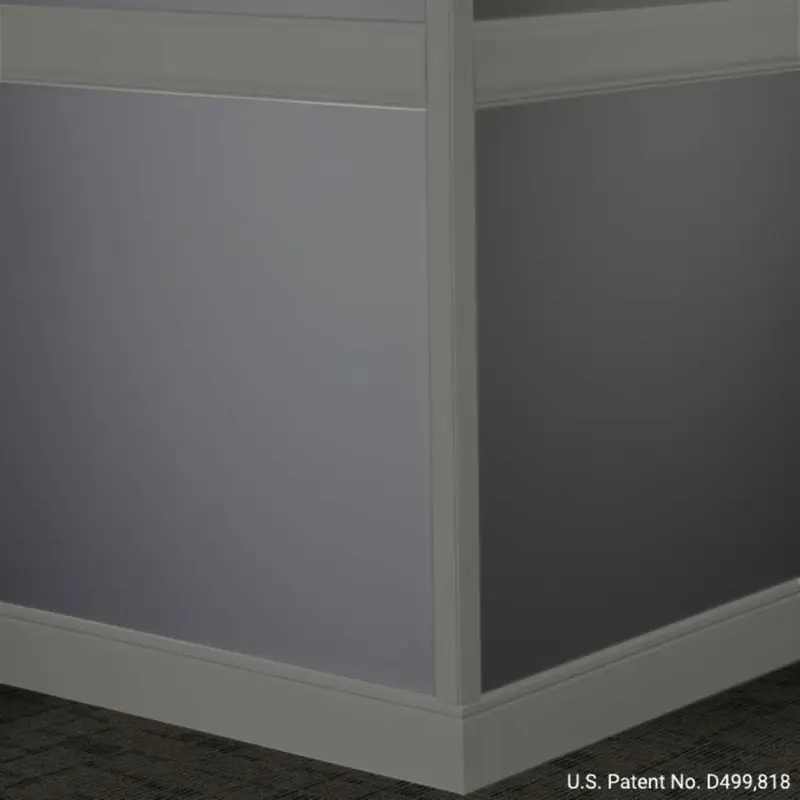 Tarkett - Millwork Wall Finishing System - CHR TA4 C Rampart Chair Rail 4" #TA4 Gateway - Wall Base 8' (Pack of 5)
