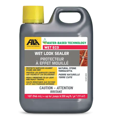 FILA - Wet-Look Sealer and Protector Wet Eco for Unpolished Natural Stone and Terracotta 946 ml