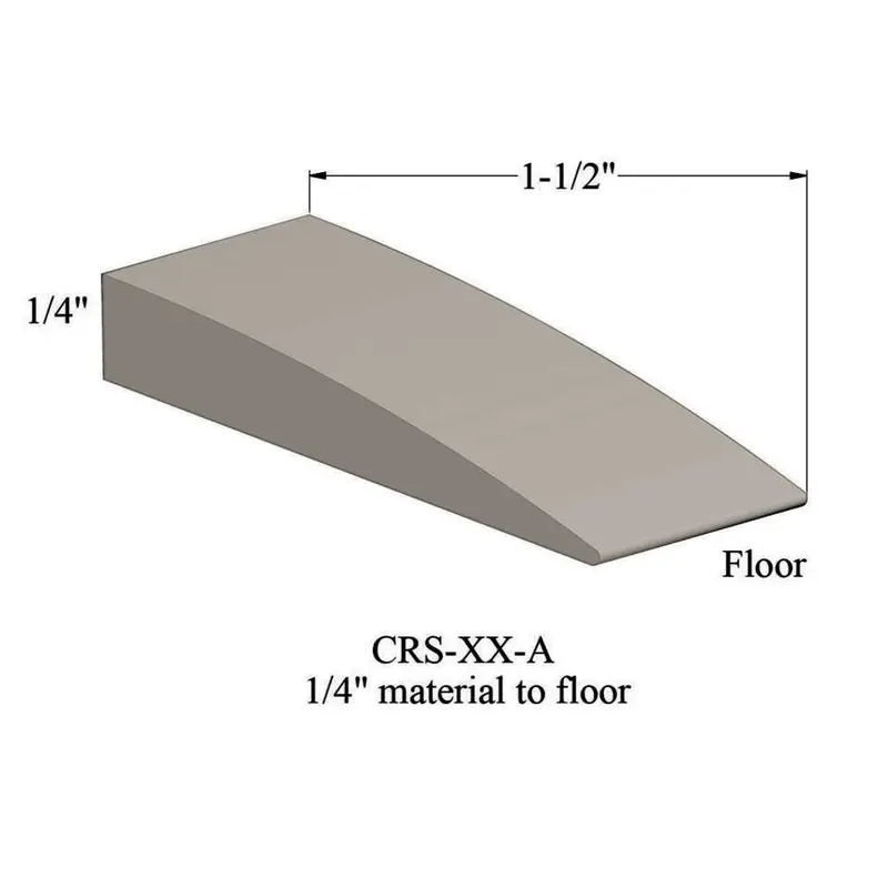 Tarkett - Reducers - CRS 01 A for 1/4" Material to Floor #01 Snow White 12'