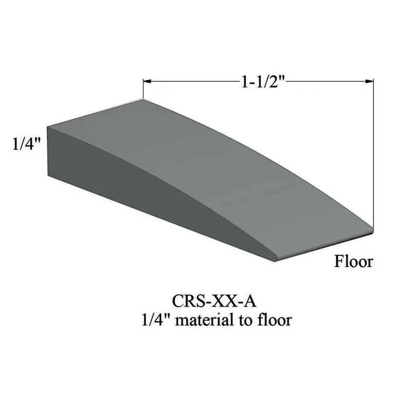 Tarkett - Reducers - CRS 38 A for 1/4" Material to Floor #38 Pewter 12'