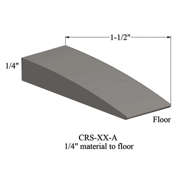 Tarkett - Reducers - CRS 55 A for 1/4" Material to Floor #55 Silver Grey 12'