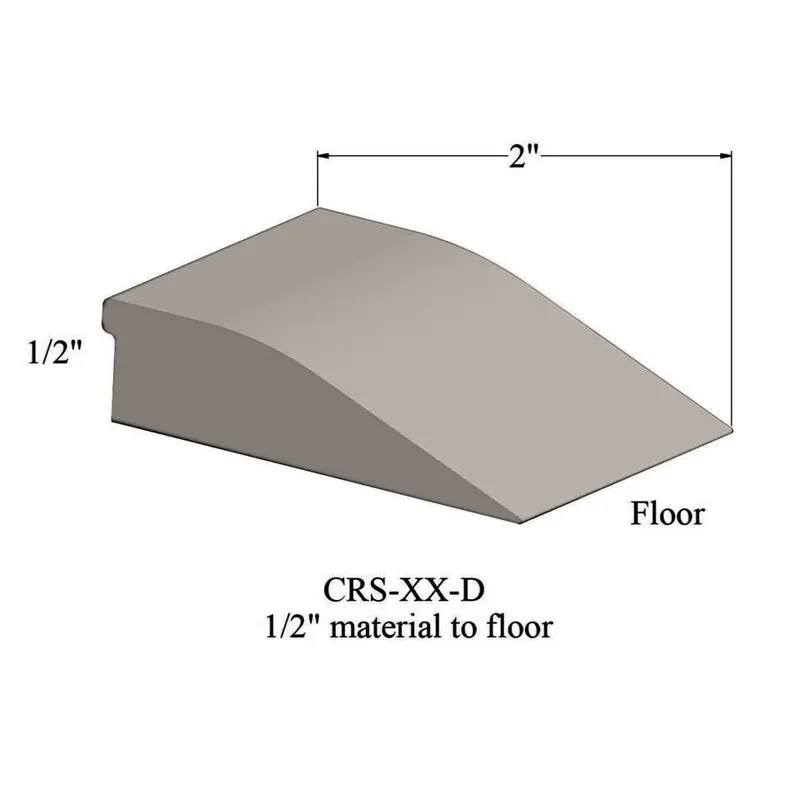 Tarkett - Reducers - CRS 01 D for 1/2" Material to Floor #01 Snow White 12'