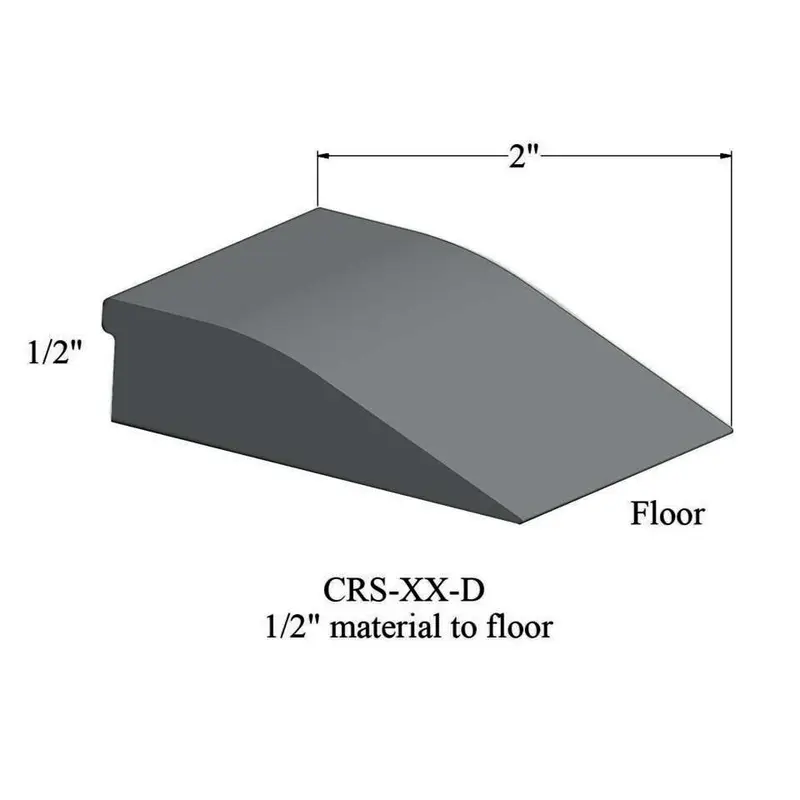 Tarkett - Reducers - CRS 28 D for 1/2" Material to Floor #28 Medium Grey 12'