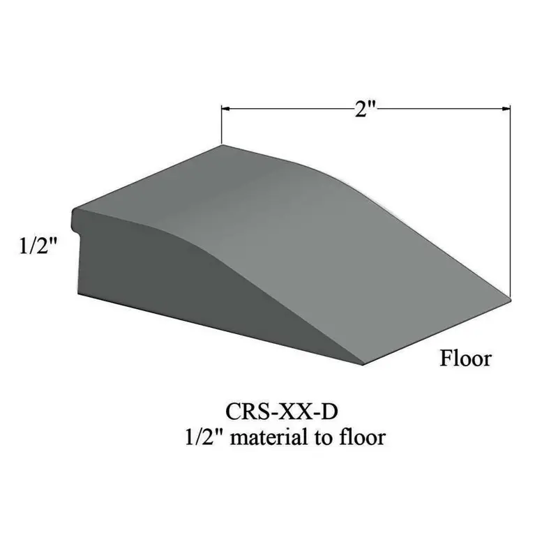 Tarkett - Reducers - CRS 38 D for 1/2" Material to Floor #38 Pewter 12'