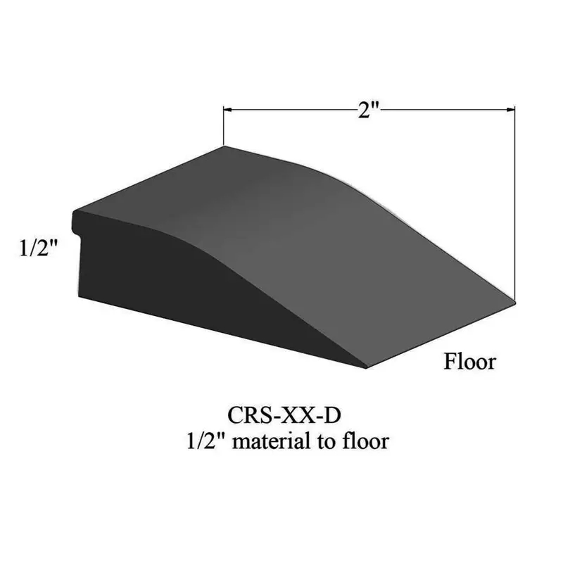 Tarkett - Reducers - CRS 40 D for 1/2" Material to Floor #40 Black 12'