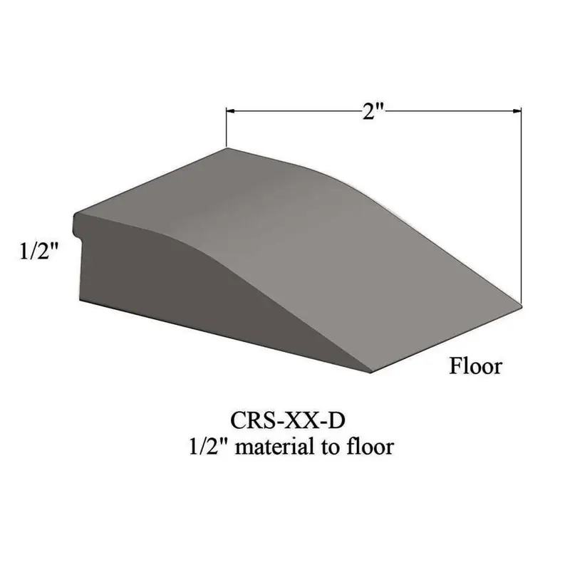 Tarkett - Reducers - CRS 55 D for 1/2" Material to Floor #55 Silver Grey 12'
