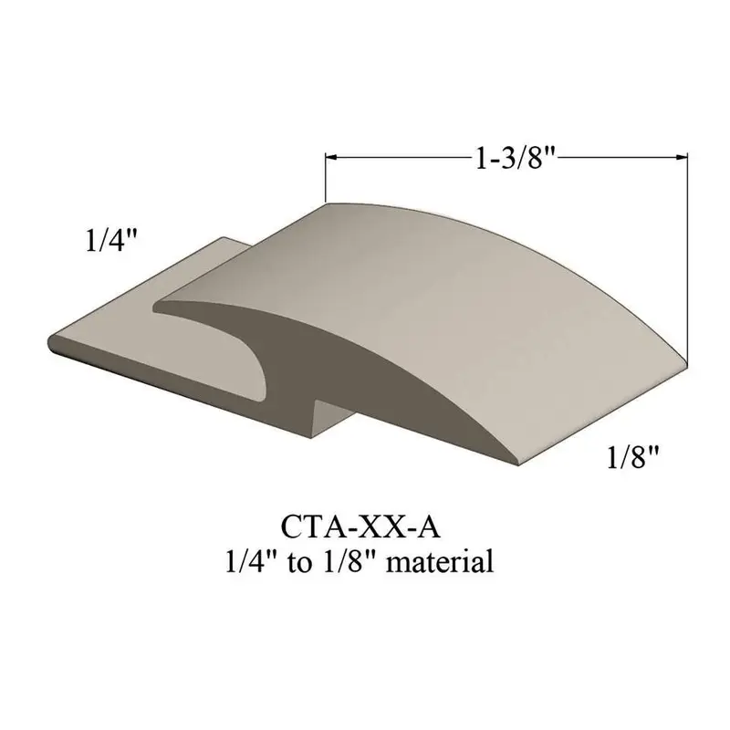 Tarkett - Vinyl Reducer Adaptors CTA 09 A - 1/4" Carpet to 1/8" Resilient #09 Clay 12'