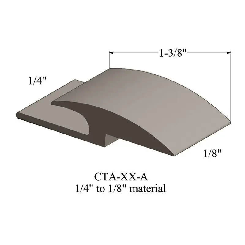 Tarkett - Vinyl Reducer Adaptors CTA 150 A - 1/4" Carpet to 1/8" Resilient #150 Wetlands 12'