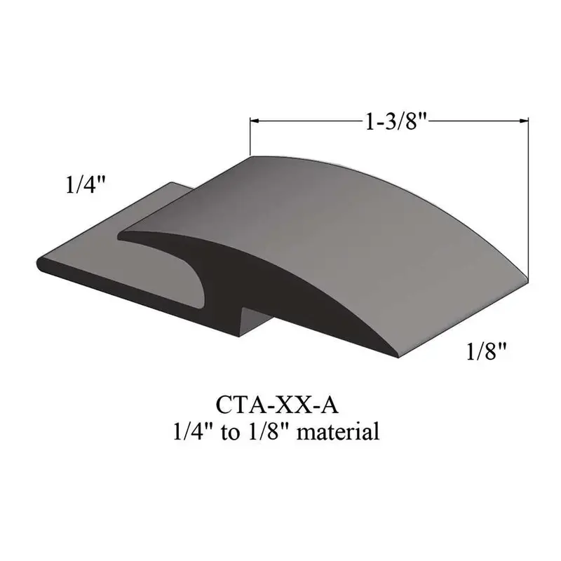 Tarkett - Vinyl Reducer Adaptors CTA 44 A - 1/4" Carpet to 1/8" Resilient #44 Dark Brown 12'
