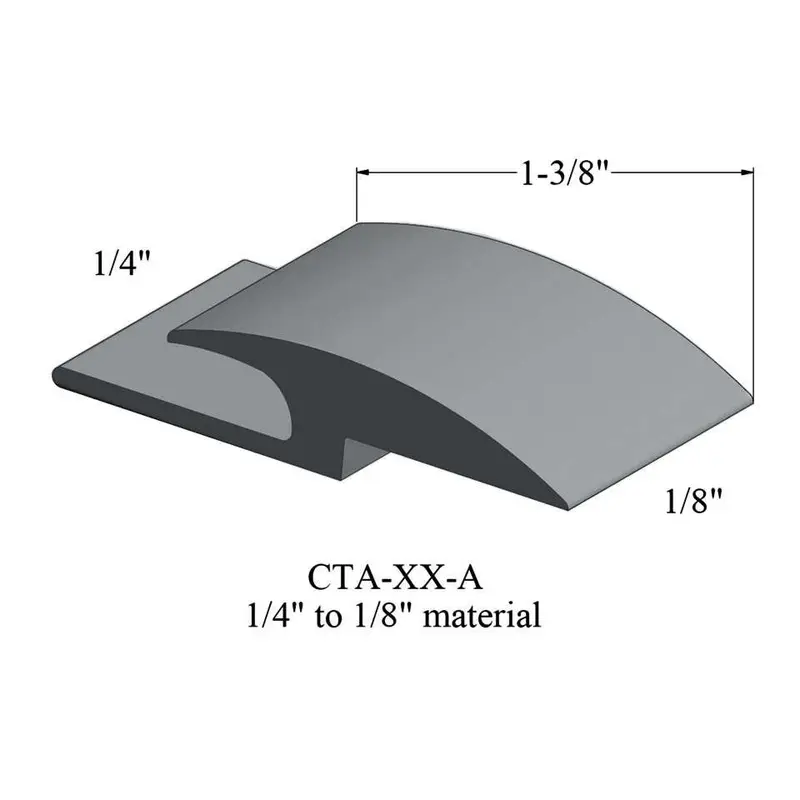 Tarkett - Vinyl Reducer Adaptors CTA 71 A - 1/4" Carpet to 1/8" Resilient #71 Storm Cloud 12'