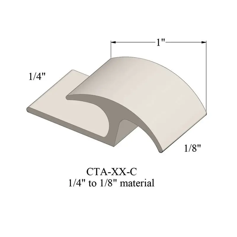 Tarkett - Vinyl Reducer Adaptors CTA 01 C - 1/4" Carpet to 1/8" Resilient #01 Snow White 12'
