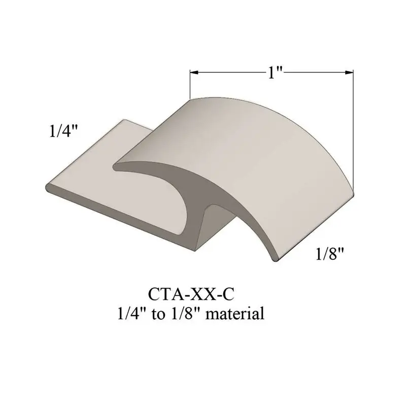 Tarkett - Vinyl Reducer Adaptors CTA 22 C - 1/4" Carpet to 1/8" Resilient #22 Pearl 12'