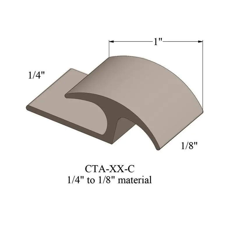 Tarkett - Vinyl Reducer Adaptors CTA 45 C - 1/4" Carpet to 1/8" Resilient #45 Sandalwood 12'