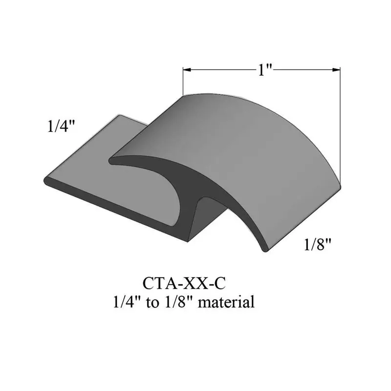 Tarkett - Vinyl Reducer Adaptors CTA 63 C - 1/4" Carpet to 1/8" Resilient #63 Burnt Umber 12'