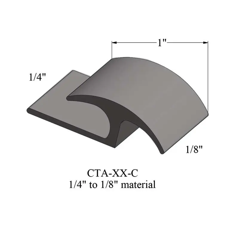 Tarkett - Vinyl Reducer Adaptors CTA 44 C - 1/4" Carpet to 1/8" Resilient #44 Dark Brown 12'