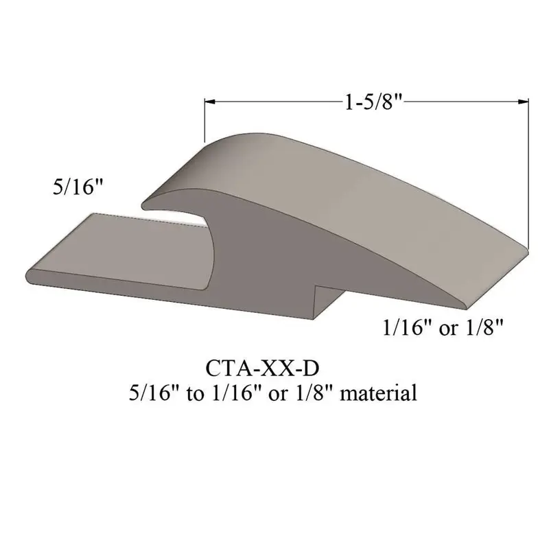 Tarkett - Vinyl Reducer Adaptors CTA 80 D - 5/16" Carpet to 1/16" - 1/8" Resilient #80 Fawn 12'