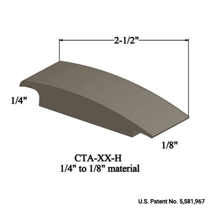 Tarkett - Wheeled Traffic Transitions - CTA 09 H for 1/4" Material to 1/8" Material #09 Clay 12'