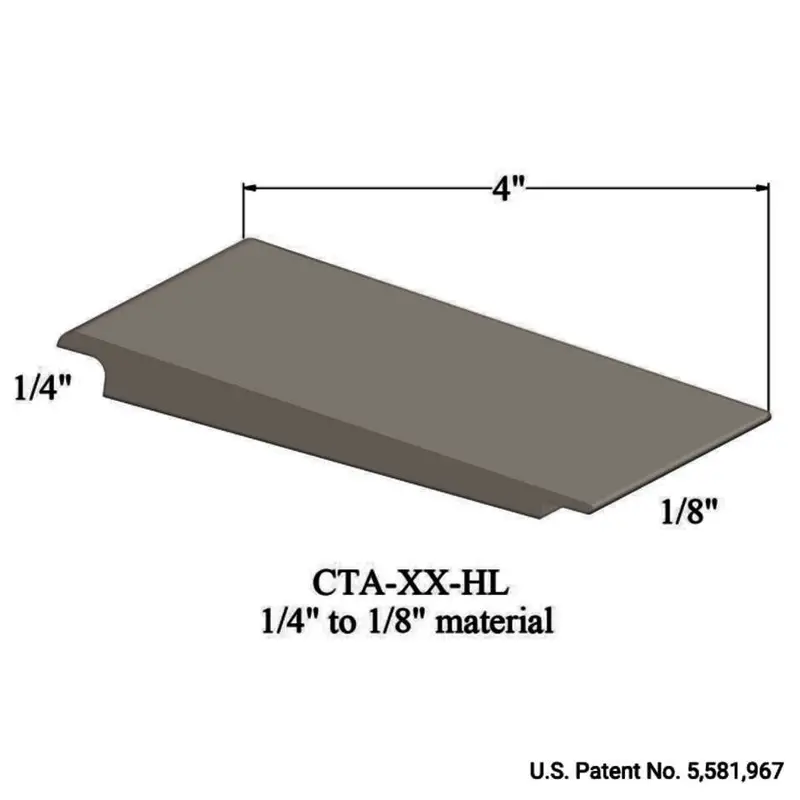 Tarkett - Wheeled Traffic Transitions - CTA 31 HL for 1/4" Material to 1/8" Material #31 Zephir 12'