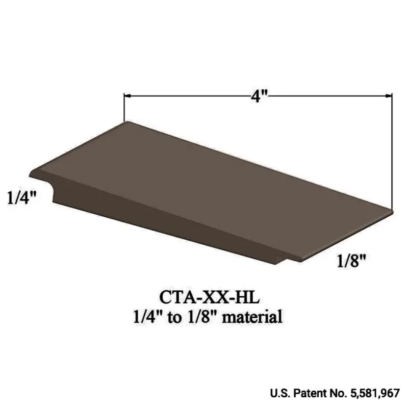 Tarkett - Wheeled Traffic Transitions - CTA 45 HL for 1/4" Material to 1/8" Material #45 Sandalwood 12'