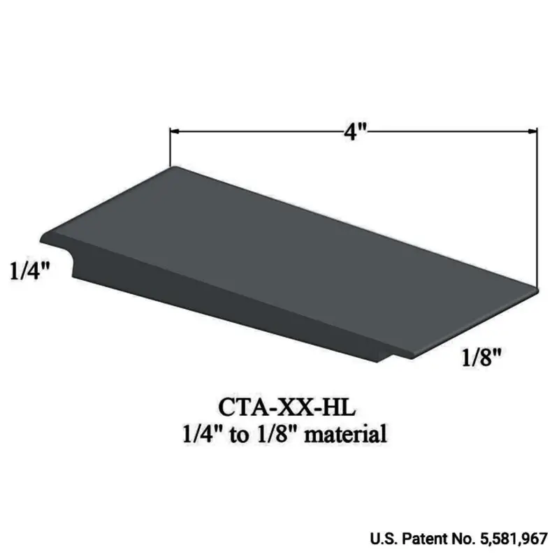 Tarkett - Wheeled Traffic Transitions - CTA 71 HL for 1/4" Material to 1/8" Material #71 Storm Cloud 12'
